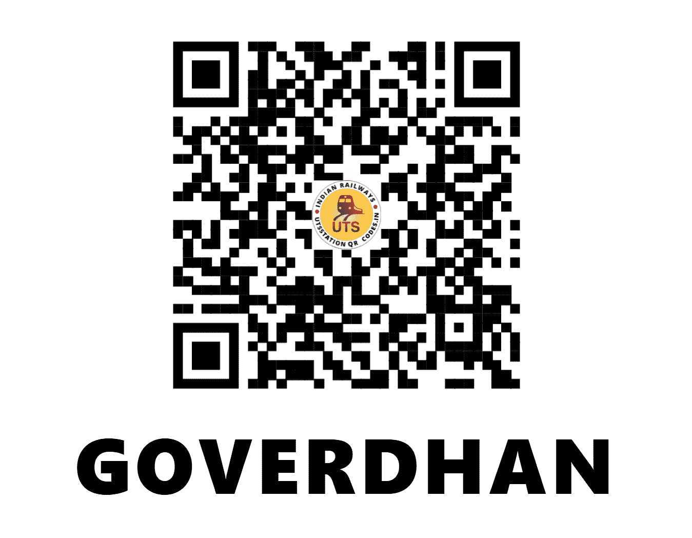 UTS QR Code for GOVERDHAN - GDO (NC - UTTAR PRADESH)